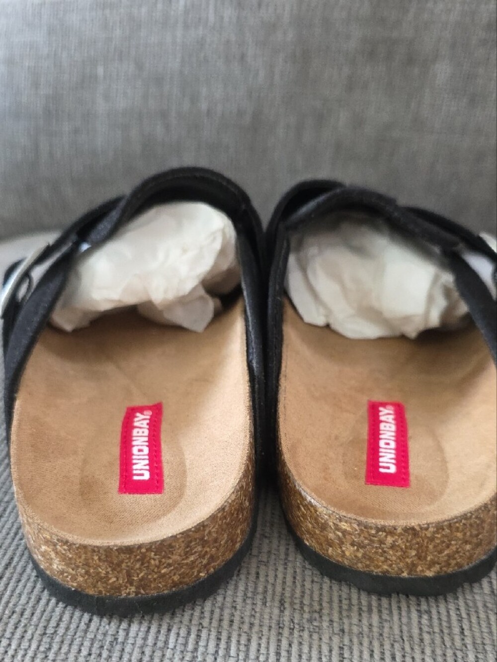 UNIONBAY Womens Black Suede Sawyer Slip-On Clogs With Silver Buckle, New, 8.5. - Picture 11 of 14